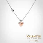 Pink Heart Gold Pendant 6961