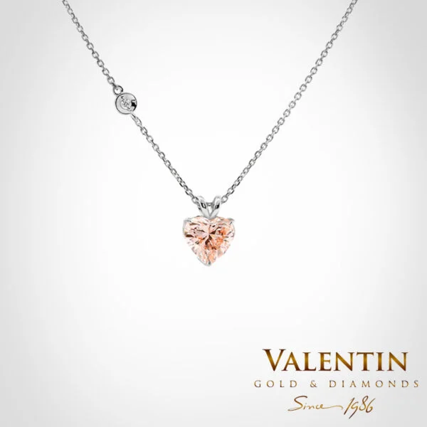 Pink Heart Gold Pendant 6961