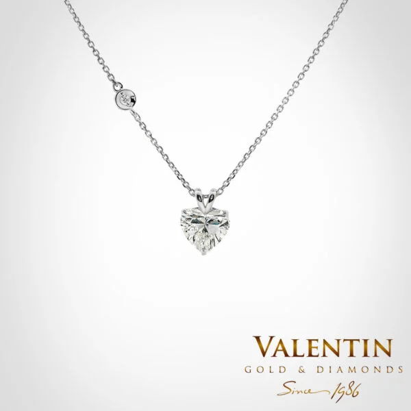 Light Heart Gold Pendant 6961 – white gold