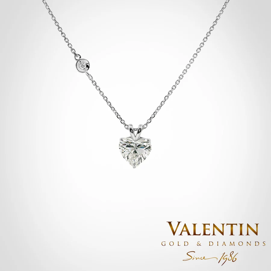 Light Heart Gold Pendant 6961 – white gold