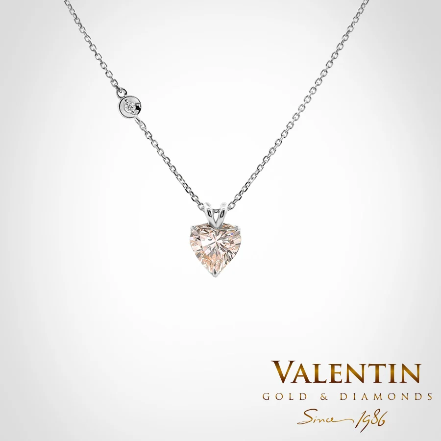 Pink Heart Gold Pendant 6961