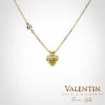 Yellow Heart Gold Pendant 6961