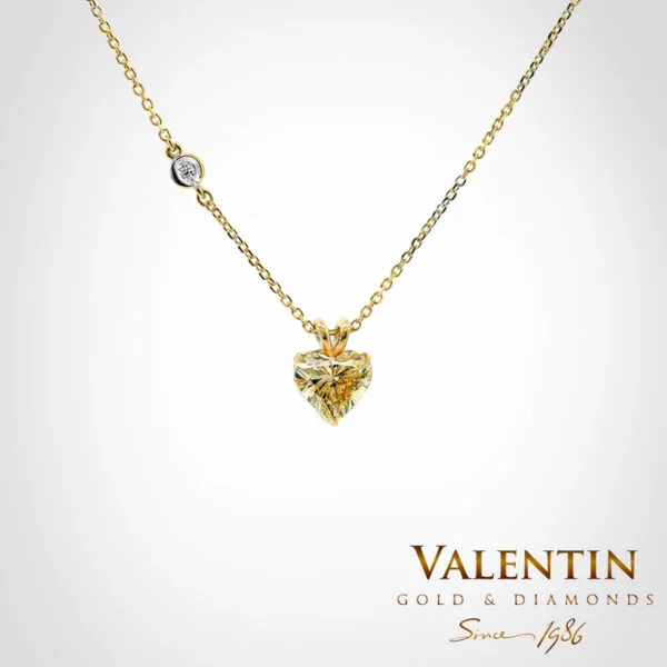 Yellow Heart Gold Pendant 6961