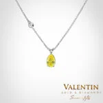 Златен медальон Yellow Pear 6962