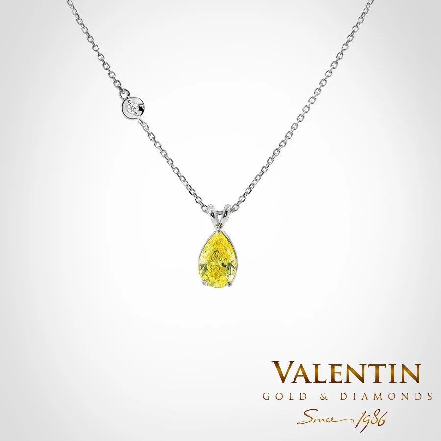 Златен медальон Yellow Pear 6962