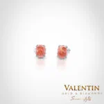 Pink Radiant Gold Earrings 7633