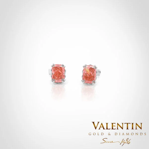 Pink Radiant Gold Earrings 7633