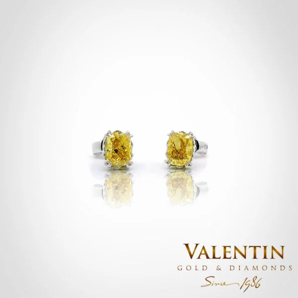 Yellow Radiant Gold Earrings 7633
