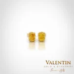 Yellow Radiant Gold Earrings 7633