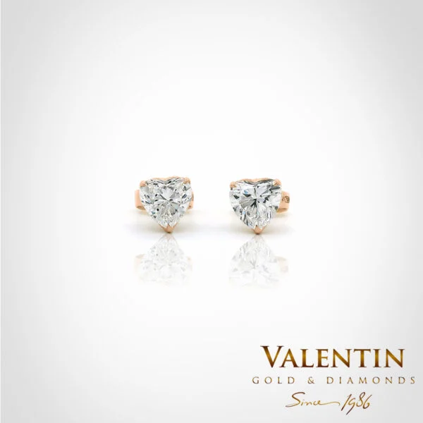 Light Heart Gold Earrings 7634 – rose gold