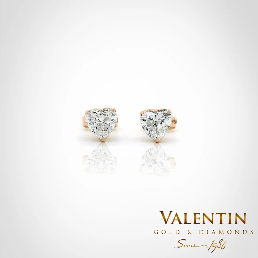 Light Heart Gold Earrings 7634 – rose gold