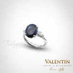 Oval Sapphire Gold Ring 4766-2 – white gold