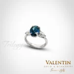 Oval Sapphire Gold Ring 4766-3 – white gold