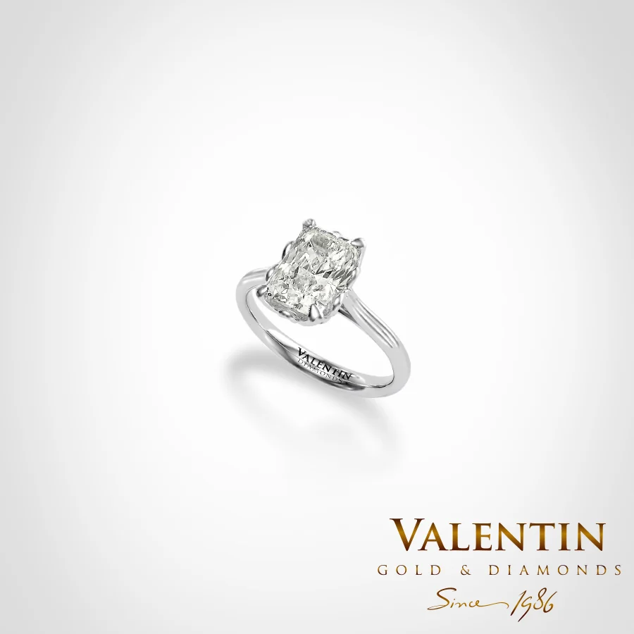 Radiant Diamond Engagement Ring 4775 -1 – white gold