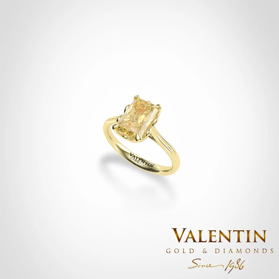 Yellow Radiant Engagement Ring 4775-1