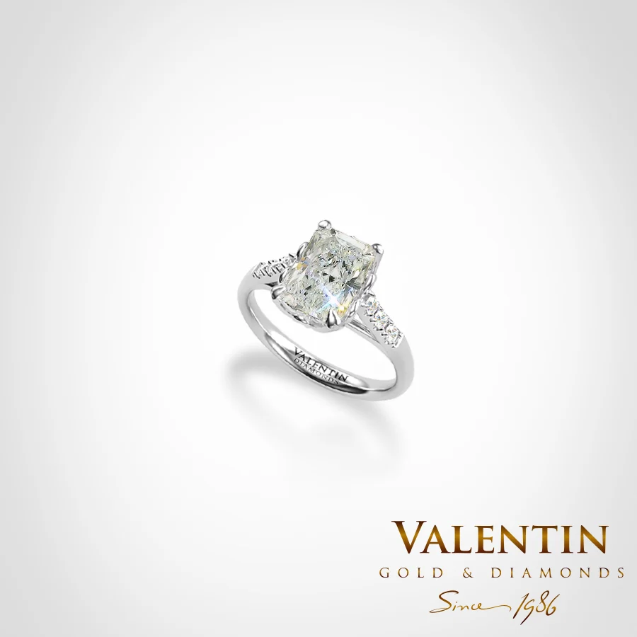 Light Radiant Engagement Ring 4775-2-3 – white gold