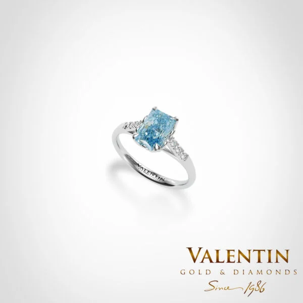 Годежен пръстен Blue Radiant 4775-2-3 – бяло злато