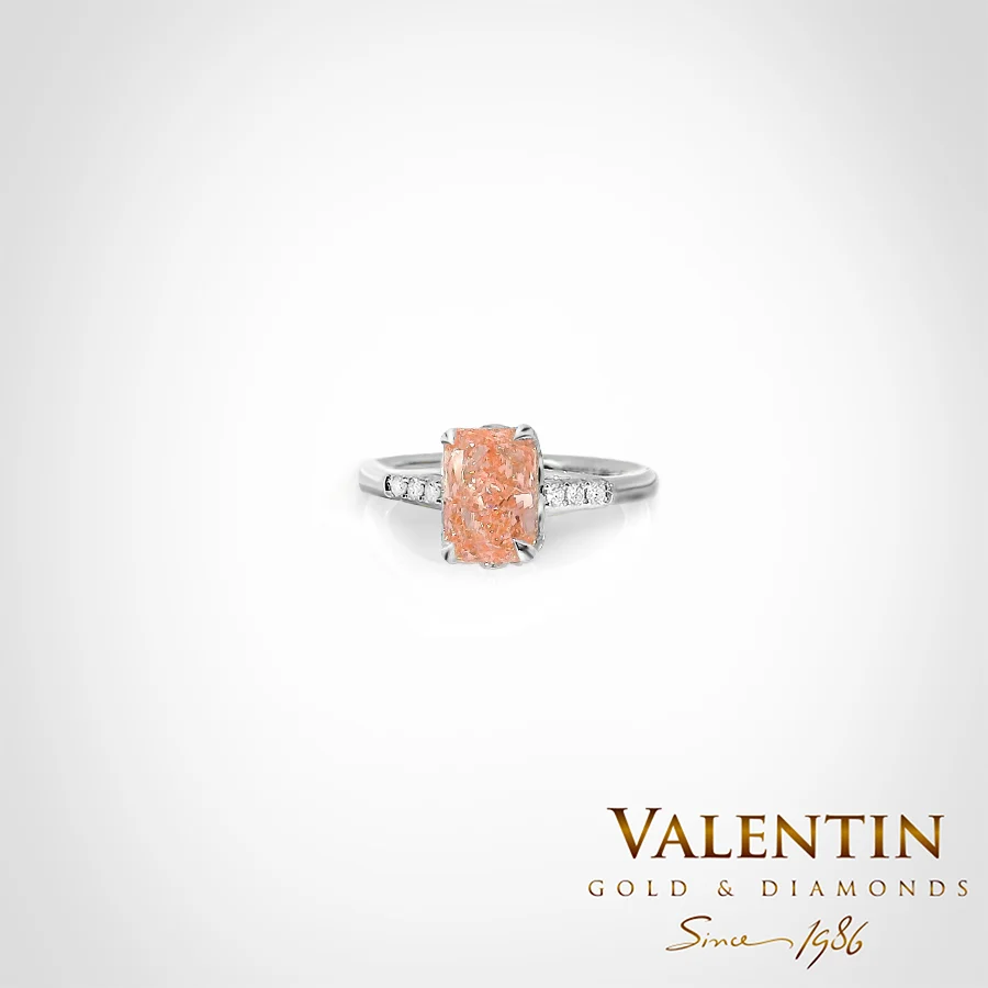 Pink Radiant Engagement Ring 4775-2-3