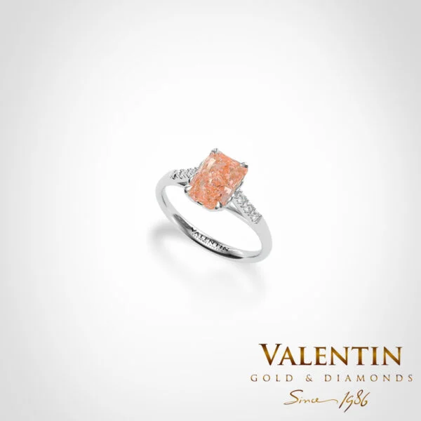 Pink Radiant Engagement Ring 4775-2-3