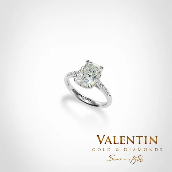 Light Radiant Engagement Ring 4775-2-5 – white gold