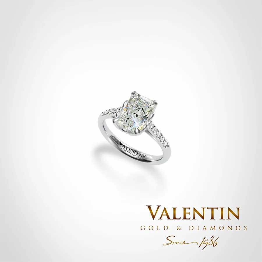 4775-5 White W Light Radiant Engagement Ring 4775-2-5 – white gold