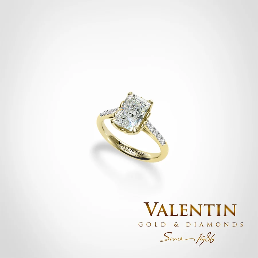 Light Radiant Engagement Ring 4775-2-5 – yellow gold