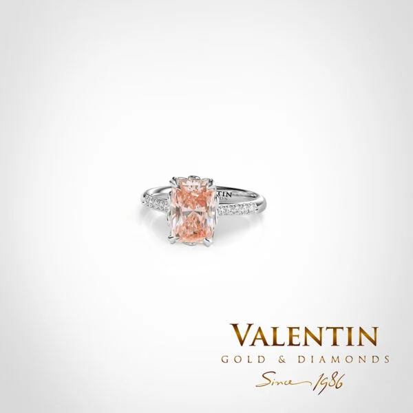 Pink Radiant Engagement Ring 4775-2-5