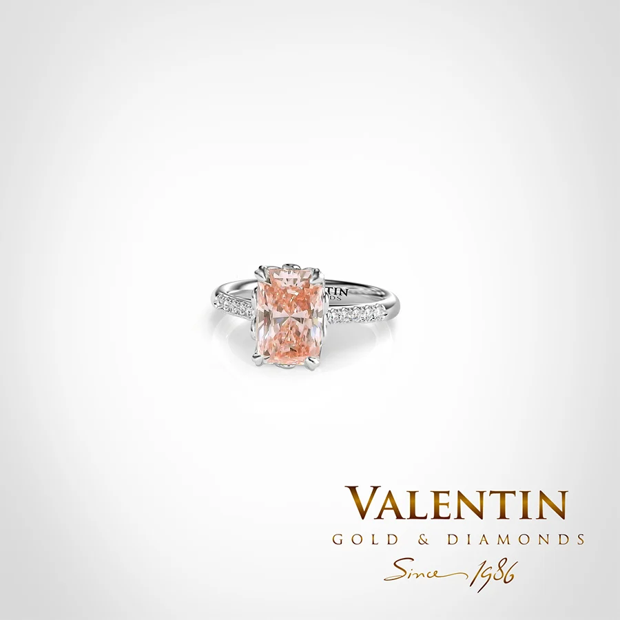 Pink Radiant Engagement Ring 4775-2-5
