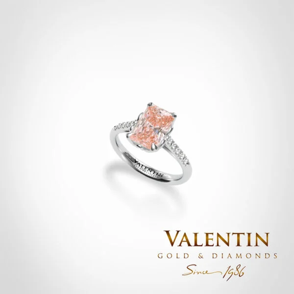 Pink Radiant Engagement Ring 4775-2-5