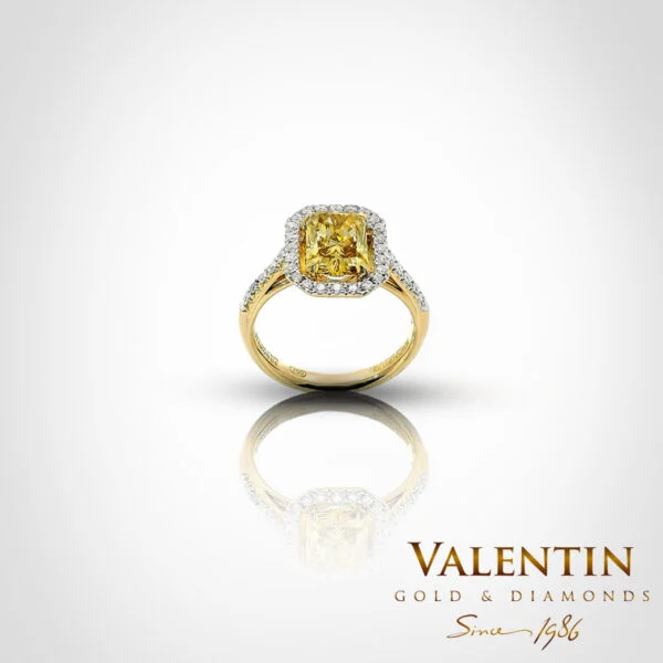 Годежен пръстен Yellow Diamond Lab 4776-2