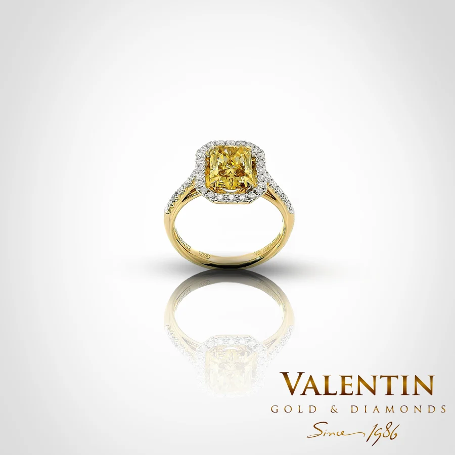 Годежен пръстен Yellow Diamond Lab 4776-2