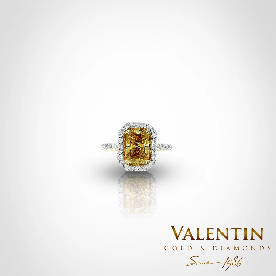 Yellow Diamond Lab Engagement Ring 4776-2