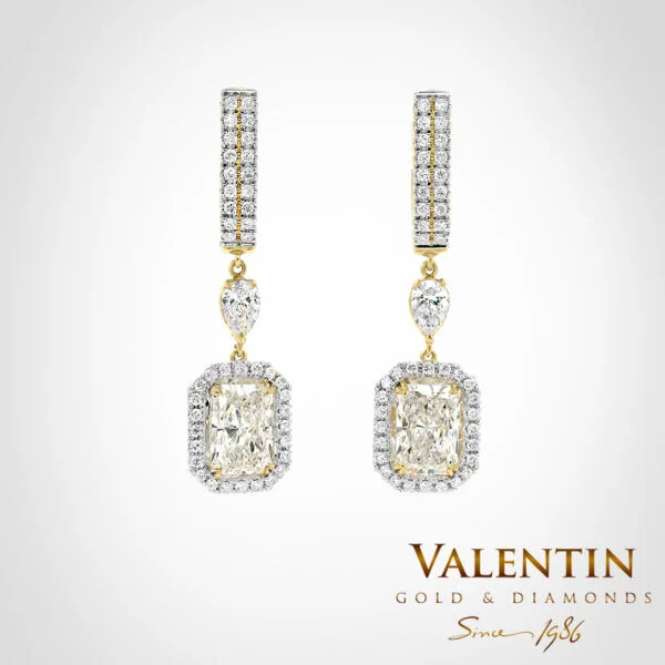 Light Diamond Lab Gold Earrings 7632-2 – yellow gold