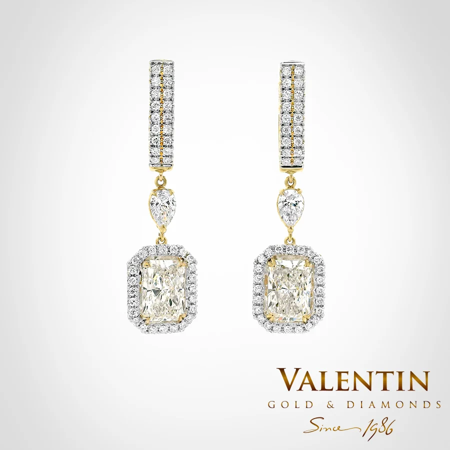 Light Diamond Lab Gold Earrings 7632-2 – yellow gold