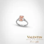 Pink Radiant Bezel-Set Engagement Ring 4779