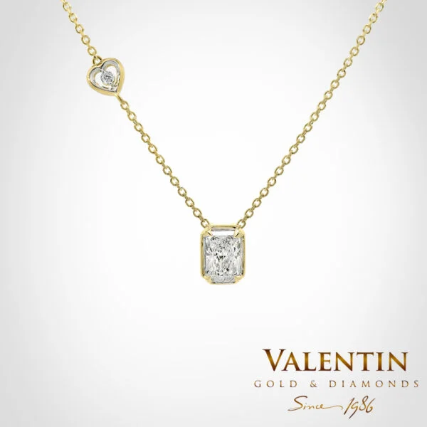 Light Radiant Gold Pendant with Halo 6963 – white gold