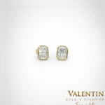 Light Radiant Gold Earrings with Halo 7637 – yellow gold