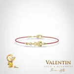 Children's Gold Bracelet with Red Thread 8370-3 – yellow gold