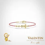Children's Gold Bracelet with Red Thread 8370–4 – yellow gold