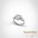 Heart Diamond Lab Engagement Ring 4767 – white gold