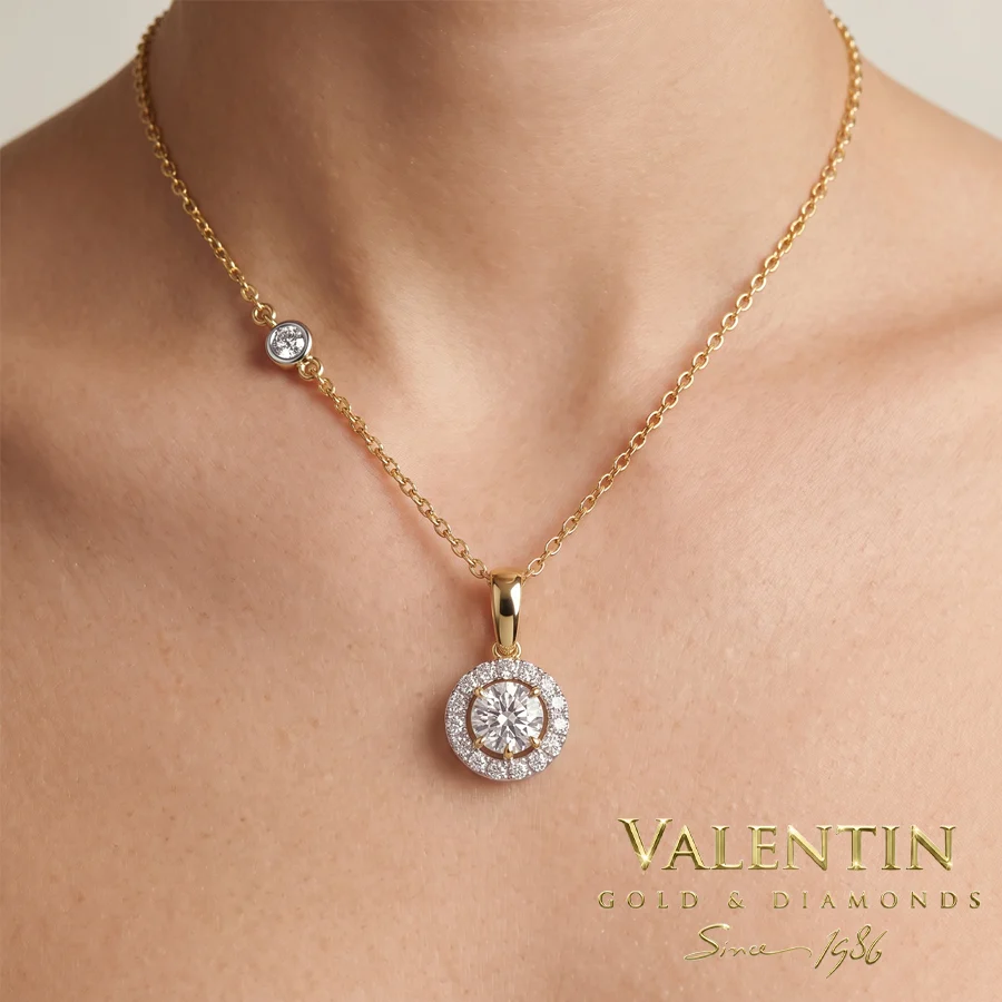 Diamond Gold Pendant 6964 – yellow gold