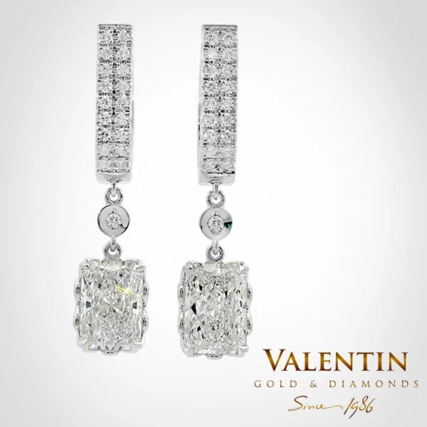 Radiant Lab Gold Earrings 7628-3 – white gold
