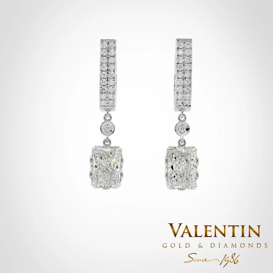 Radiant Lab Gold Earrings 7628-3 – white gold