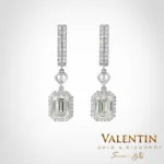 Златни обеци Light Diamond Lab 7632-3 – бяло злато