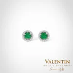 Emerald Gold Earrings 7635 – white gold