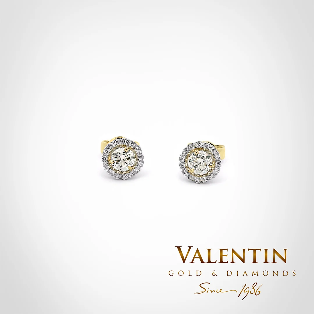 Diamond Gold Earrings 7635 – yellow gold
