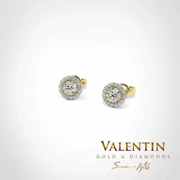 Diamond Gold Earrings 7635 – yellow gold