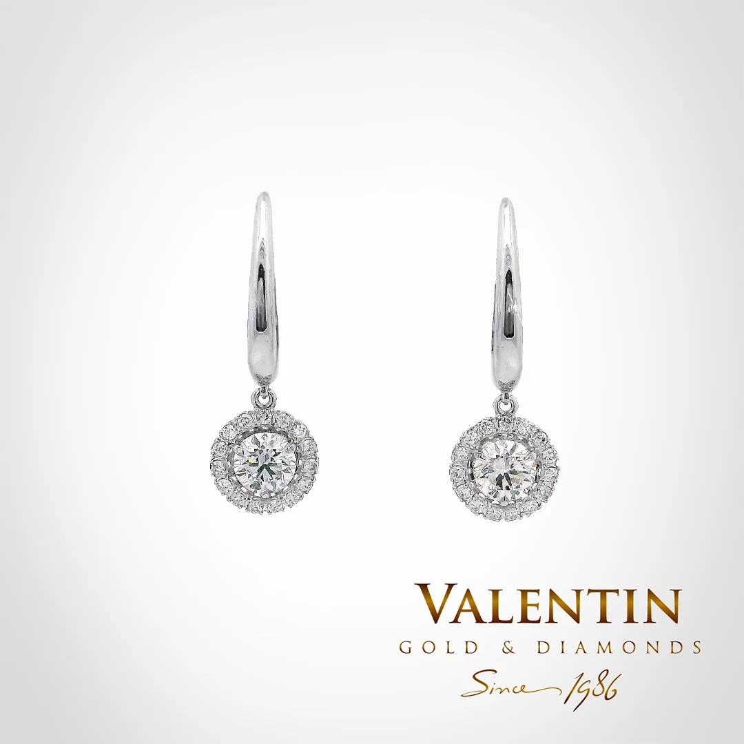Diamond Gold Earrings 7636-3 – white gold