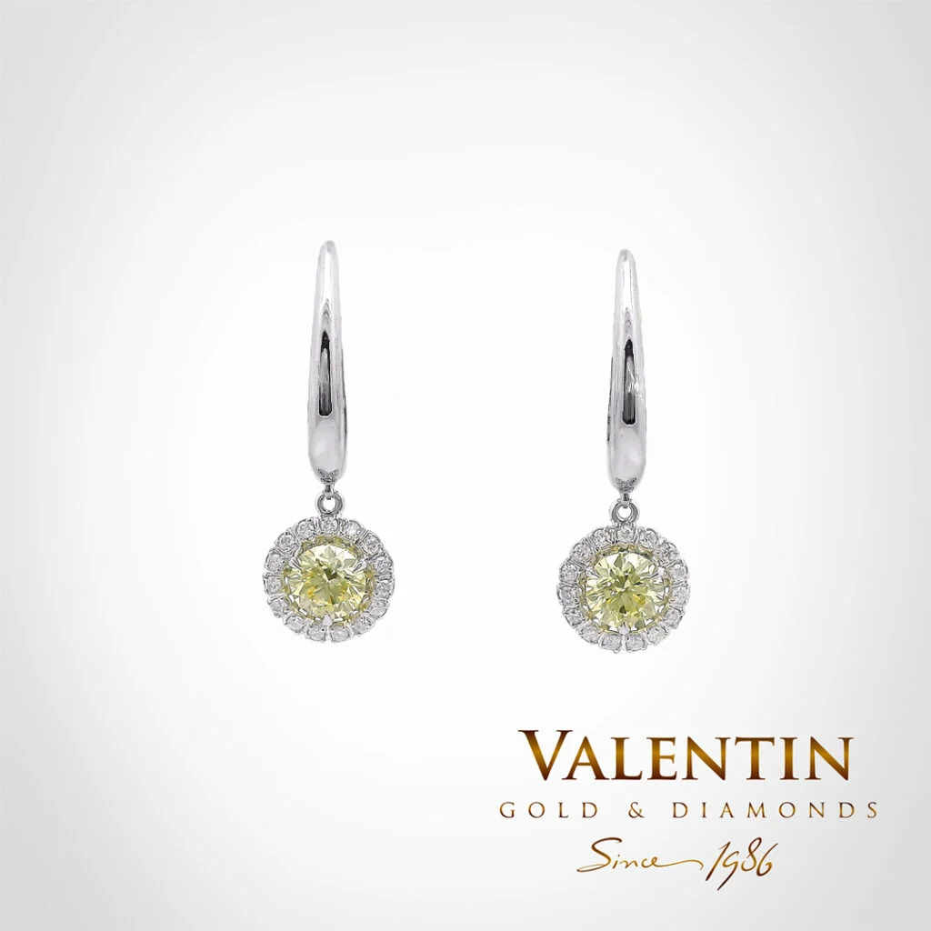 Fancy Intense Yellow Gold Earrings 7636-3