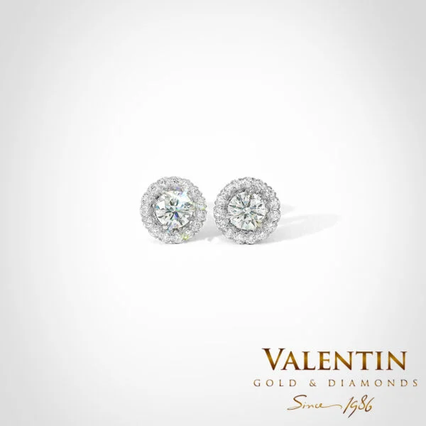 Diamond Gold Earrings 7635 – white gold